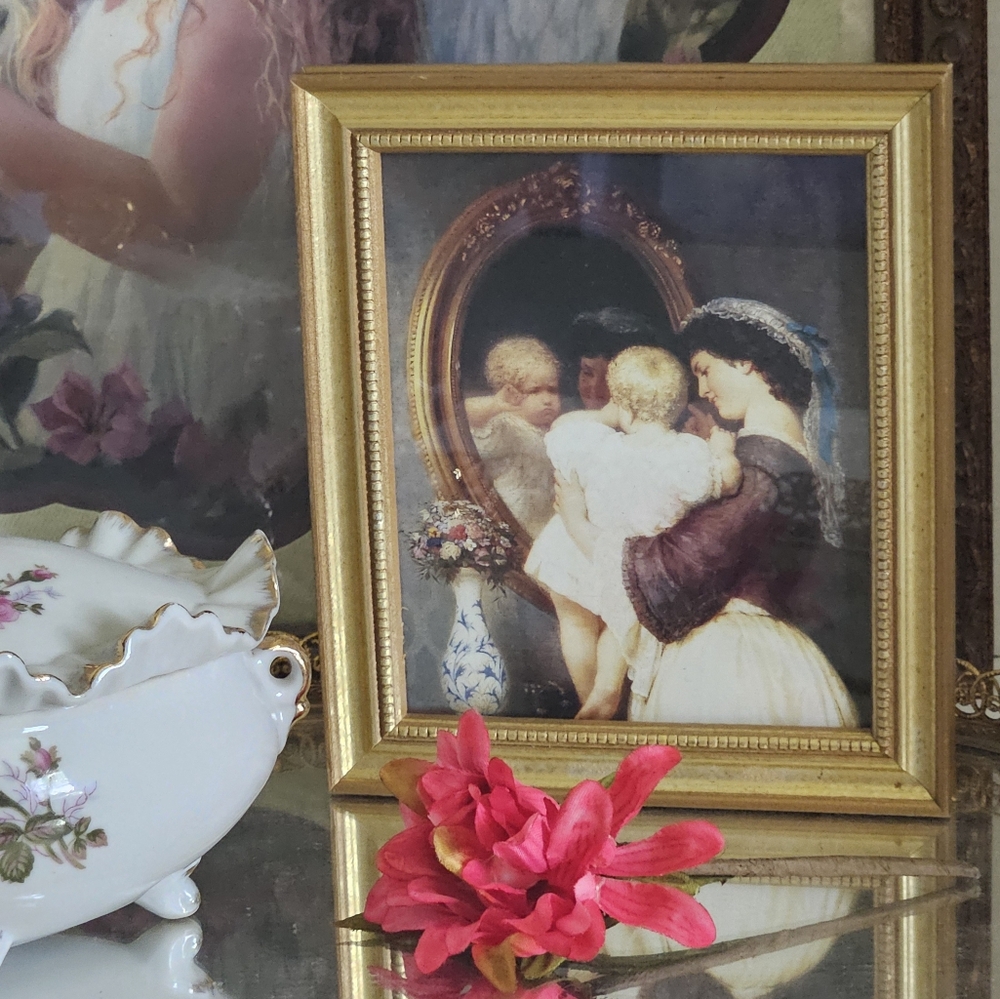 Famous Vintage Print "Reflections of Maternal Love" by Artist Robert Beyschlag